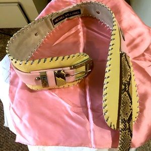 Pink and Skin Print Vintage Cowgirl belt